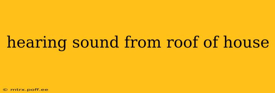 hearing sound from roof of house