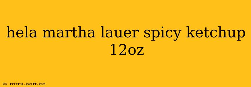 hela martha lauer spicy ketchup 12oz