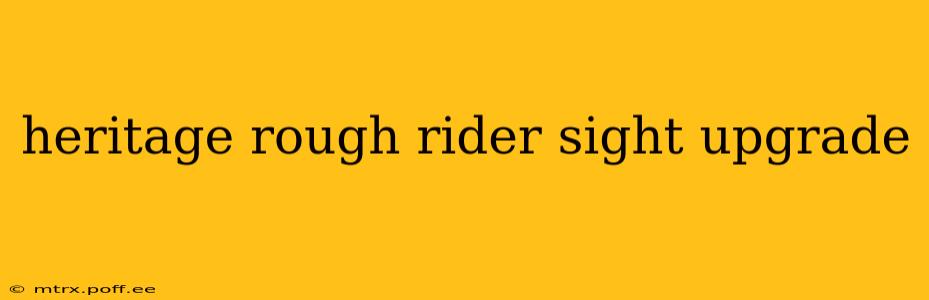 heritage rough rider sight upgrade