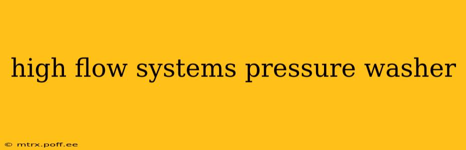 high flow systems pressure washer