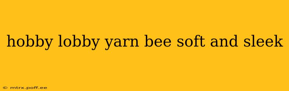 hobby lobby yarn bee soft and sleek