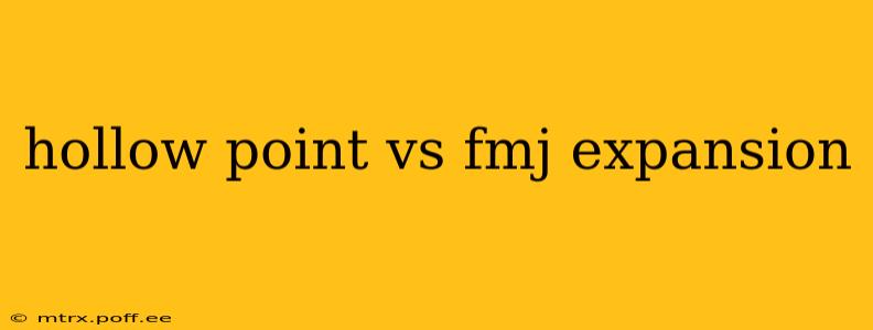hollow point vs fmj expansion