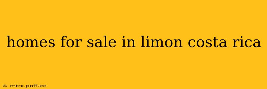 homes for sale in limon costa rica