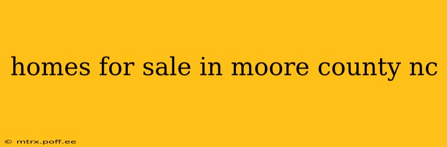 homes for sale in moore county nc