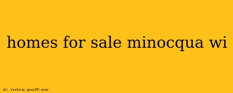 homes for sale minocqua wi