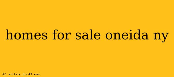 homes for sale oneida ny