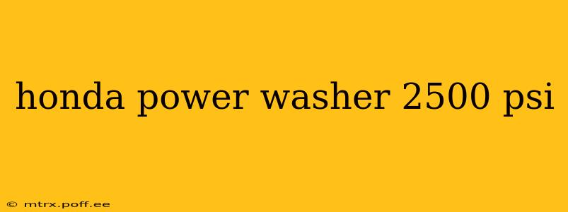honda power washer 2500 psi