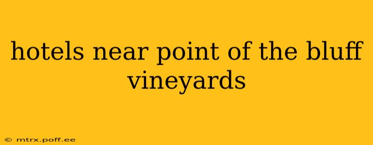 hotels near point of the bluff vineyards