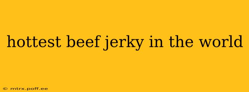 hottest beef jerky in the world