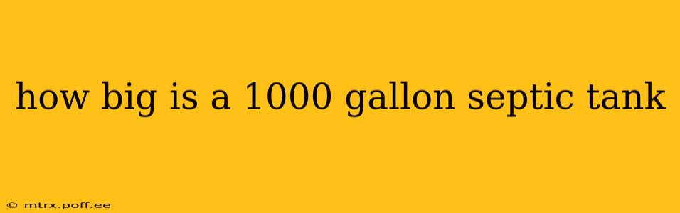 how big is a 1000 gallon septic tank