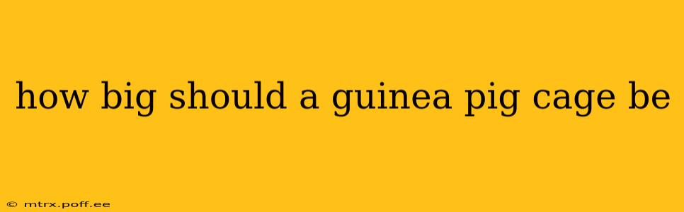 how big should a guinea pig cage be