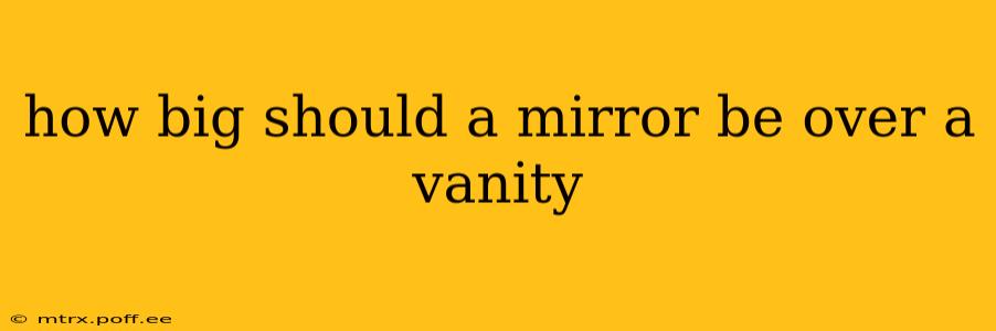 how big should a mirror be over a vanity