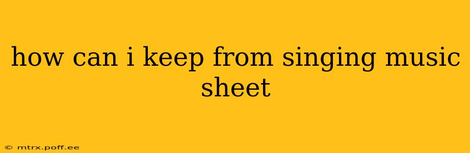 how can i keep from singing music sheet