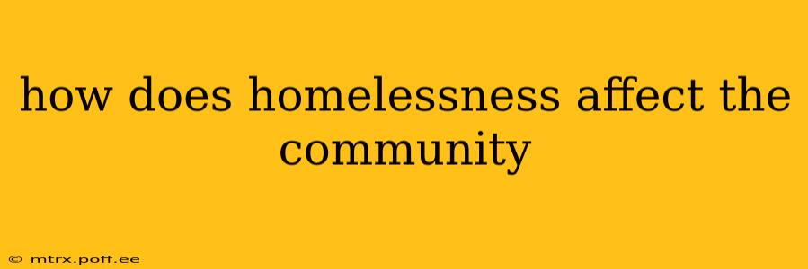 how does homelessness affect the community