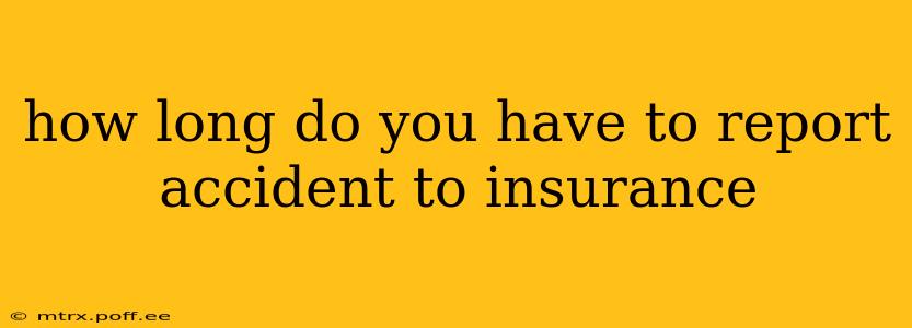 how long do you have to report accident to insurance