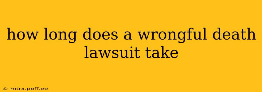 how long does a wrongful death lawsuit take