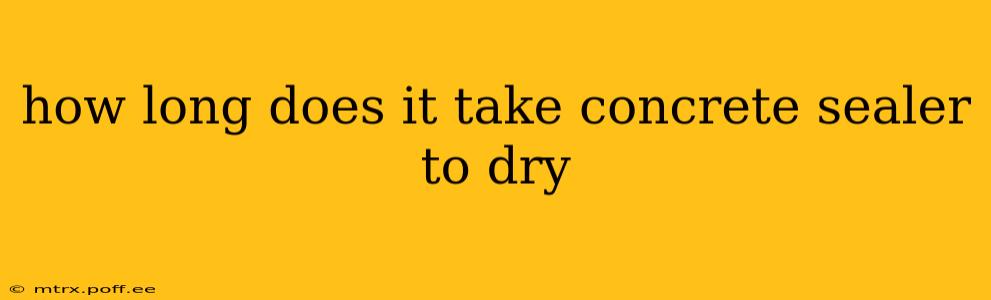 how long does it take concrete sealer to dry