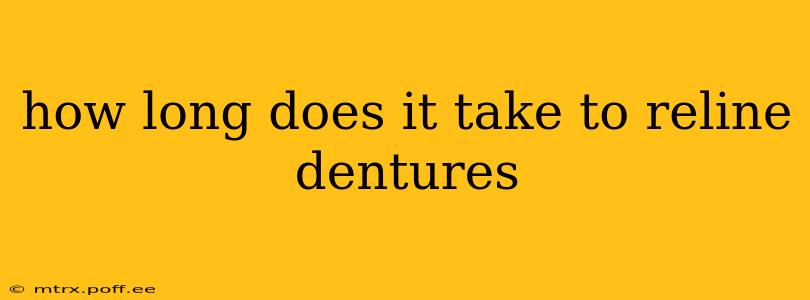how long does it take to reline dentures