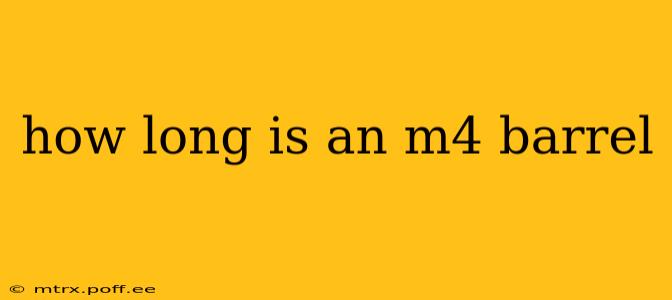how long is an m4 barrel