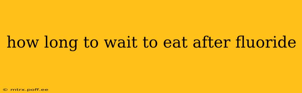 how long to wait to eat after fluoride