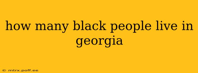how many black people live in georgia