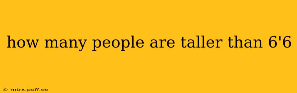 how many people are taller than 6'6