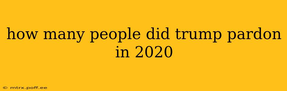 how many people did trump pardon in 2020