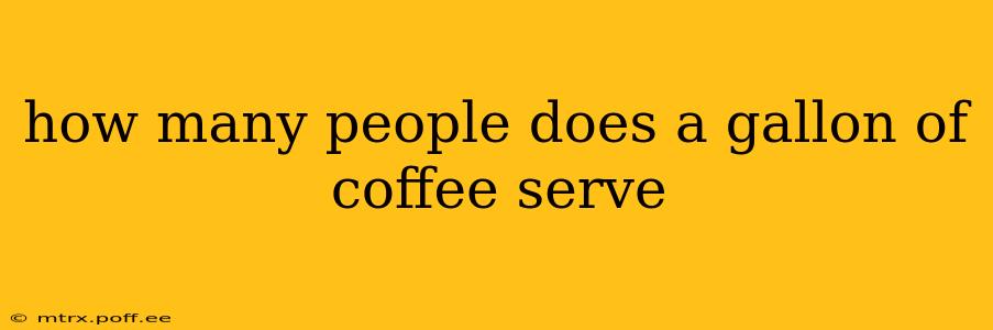 how many people does a gallon of coffee serve