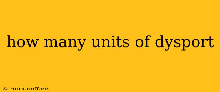 how many units of dysport