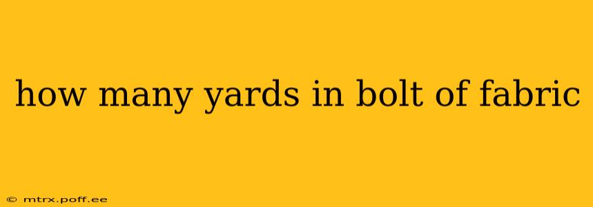 how many yards in bolt of fabric