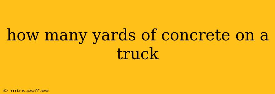 how many yards of concrete on a truck