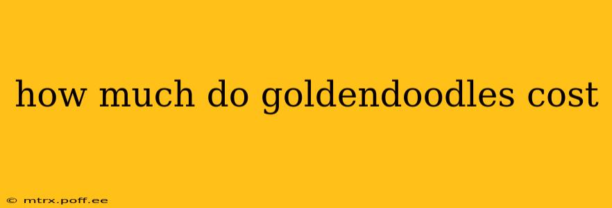 how much do goldendoodles cost