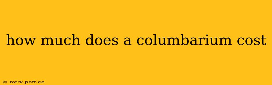 how much does a columbarium cost