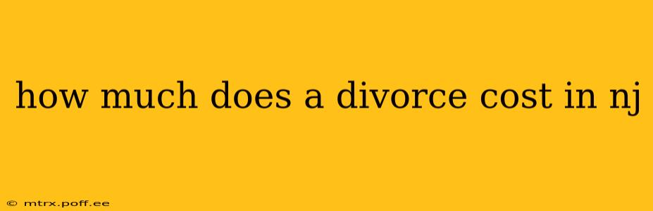 how much does a divorce cost in nj