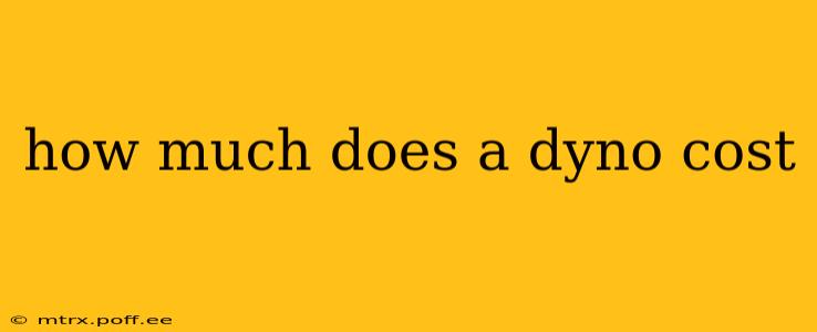 how much does a dyno cost