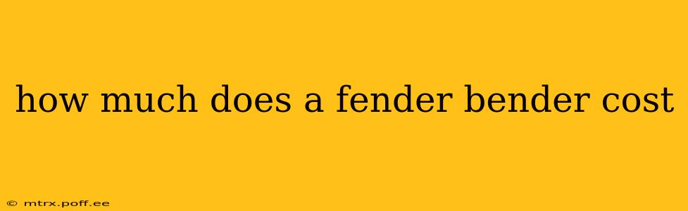 how much does a fender bender cost