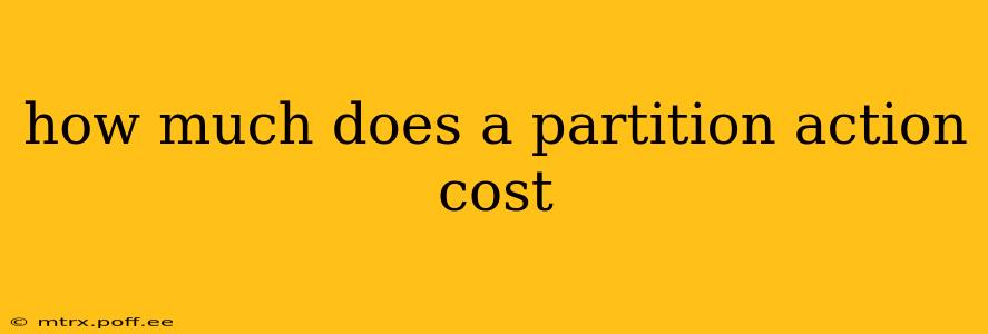 how much does a partition action cost