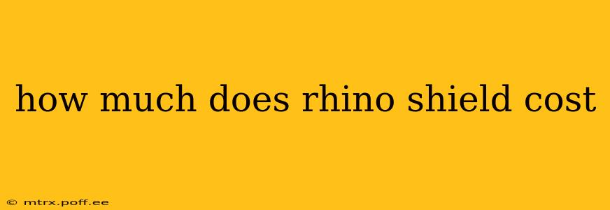 how much does rhino shield cost