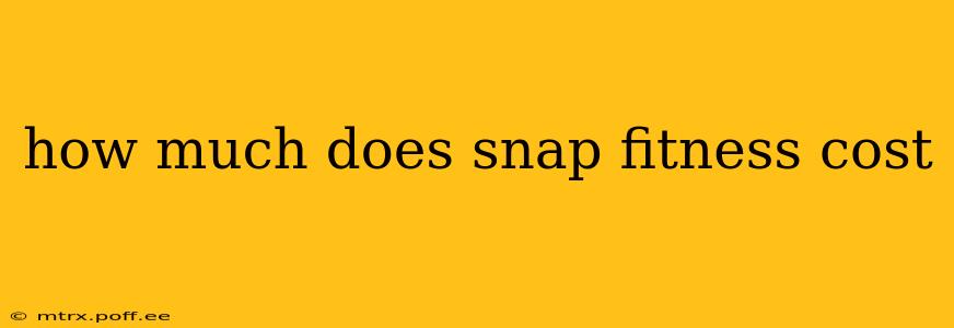 how much does snap fitness cost