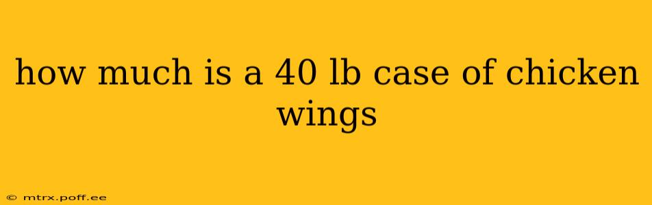 how much is a 40 lb case of chicken wings