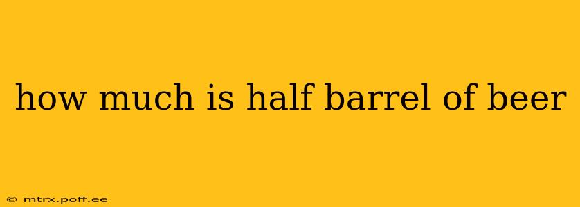 how much is half barrel of beer