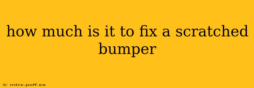 how much is it to fix a scratched bumper