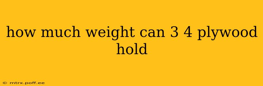 how much weight can 3 4 plywood hold