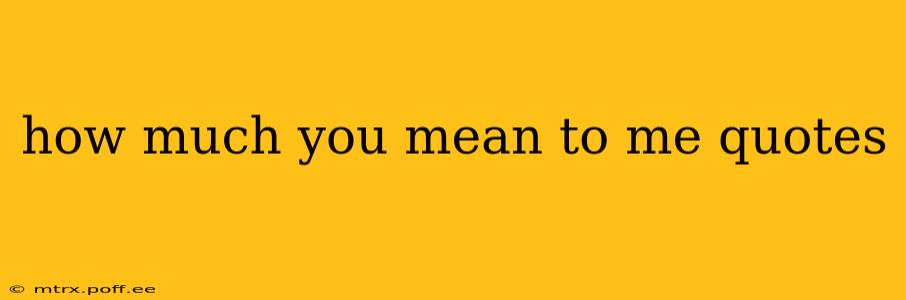 how much you mean to me quotes