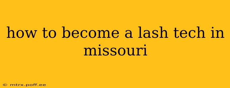 how to become a lash tech in missouri