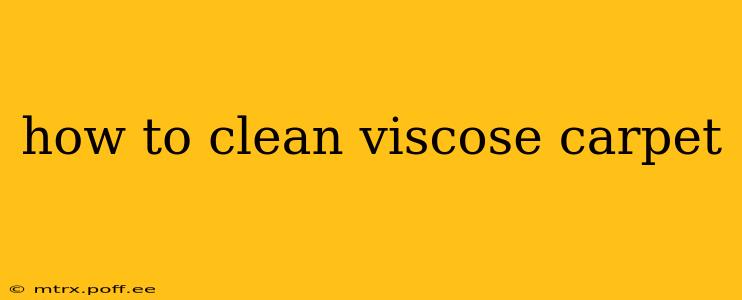 how to clean viscose carpet
