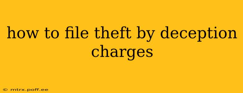 how to file theft by deception charges
