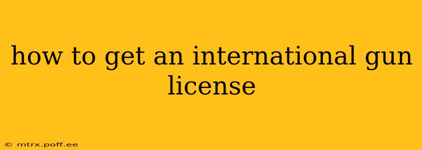 how to get an international gun license