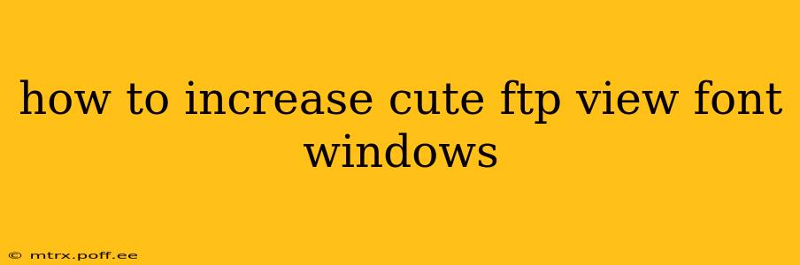 how to increase cute ftp view font windows