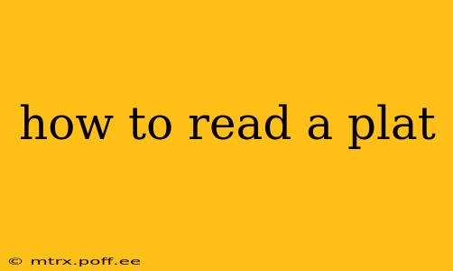 how to read a plat